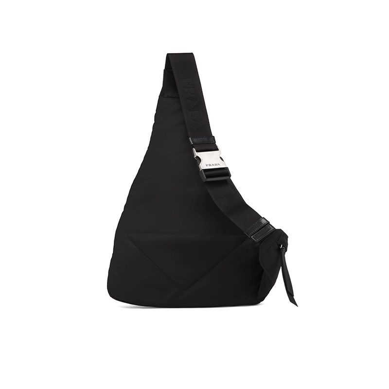 Prada 2VZ092 Re-Nylon And Leather Backpack In Black