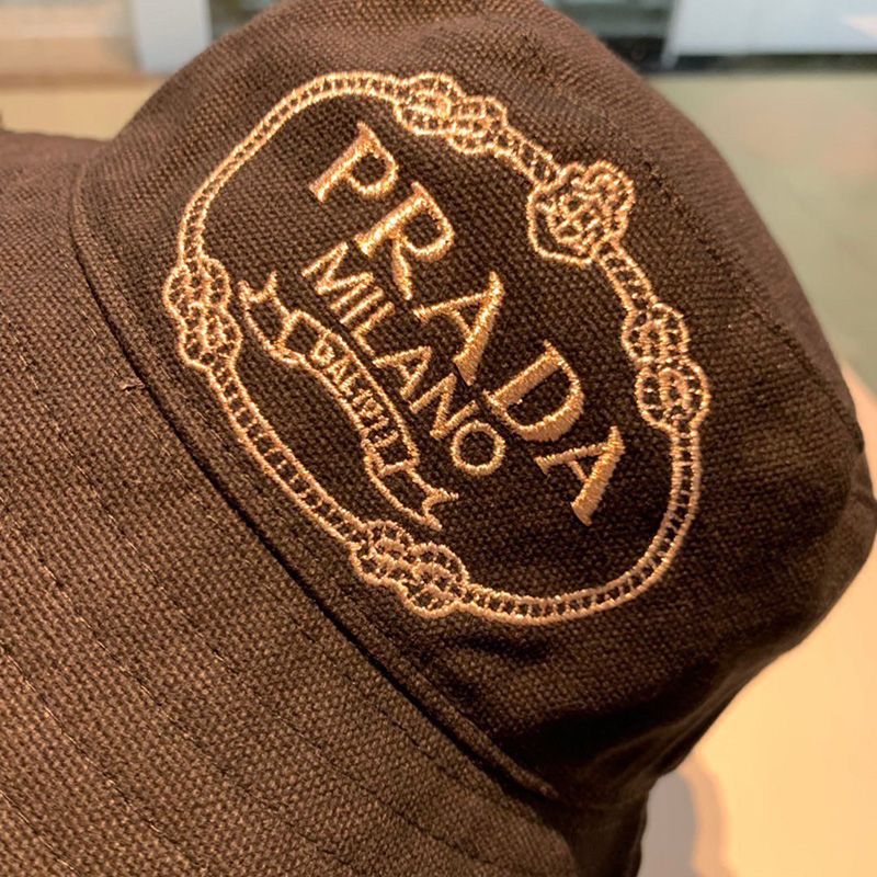 Prada Cotton Bucket Hat In Black