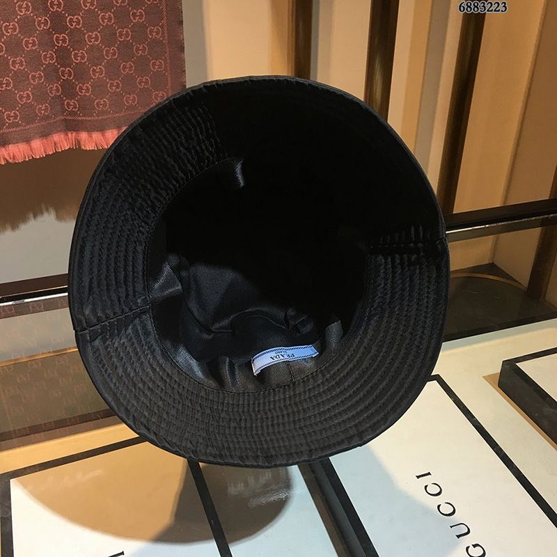 Prada Technical Fabric Bucket Hat In Black