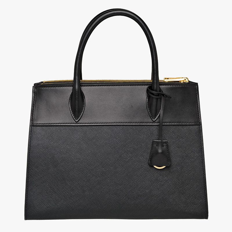 Prada 1BA102 Leather Paradigme Bag In Black