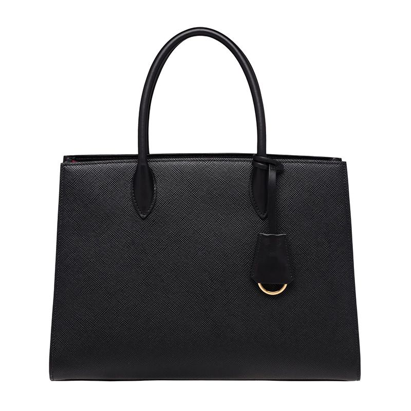 Prada 1BA153 Saffiano Leather Double Bag In Black