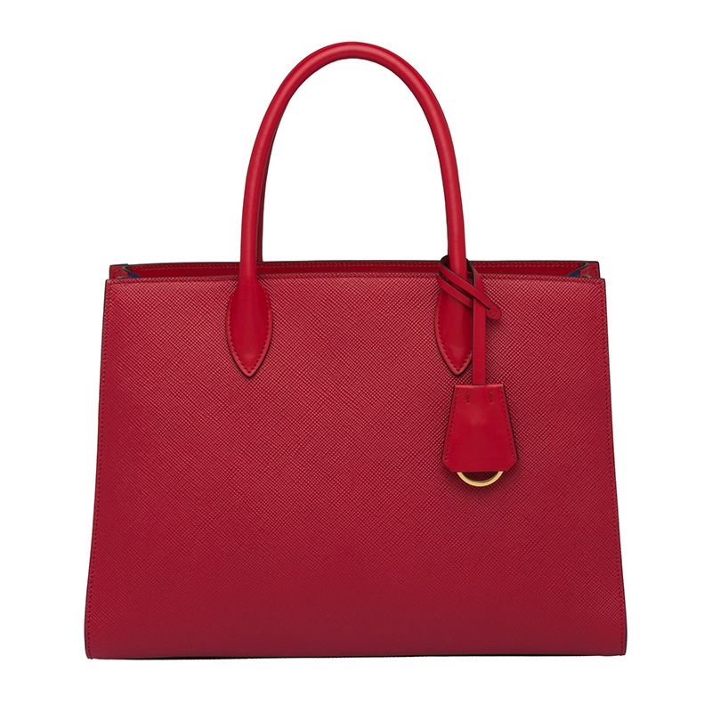 Prada 1BA153 Saffiano Leather Double Bag In Red