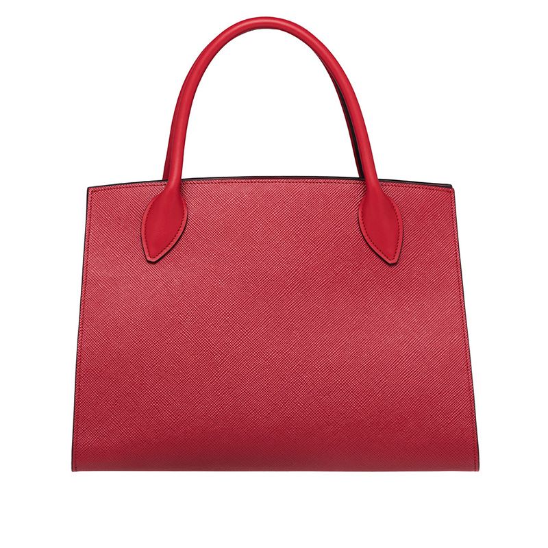 Prada 1BA155 Saffiano Leather Monochrome Bag In Red