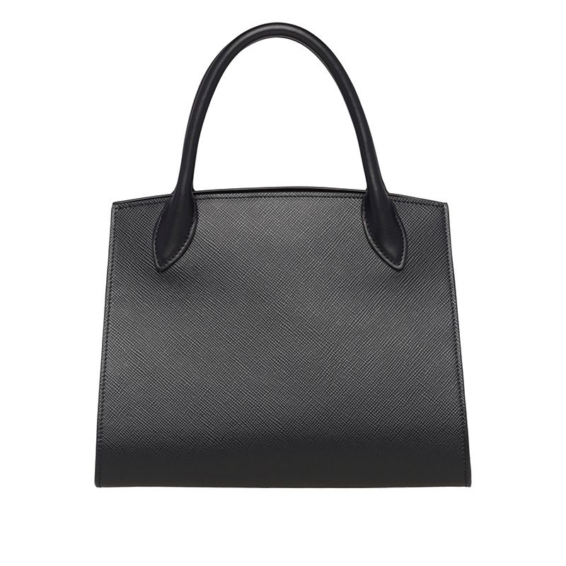 Prada 1BA156 Saffiano Leather Monochrome Bag In Black