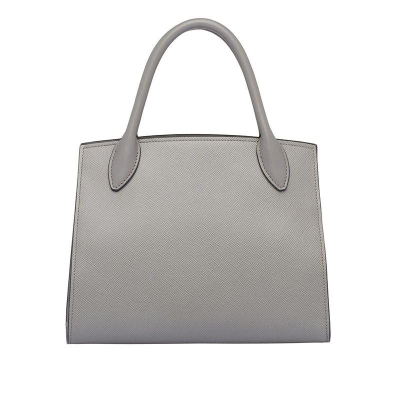 Prada 1BA156 Saffiano Leather Monochrome Bag In Grey