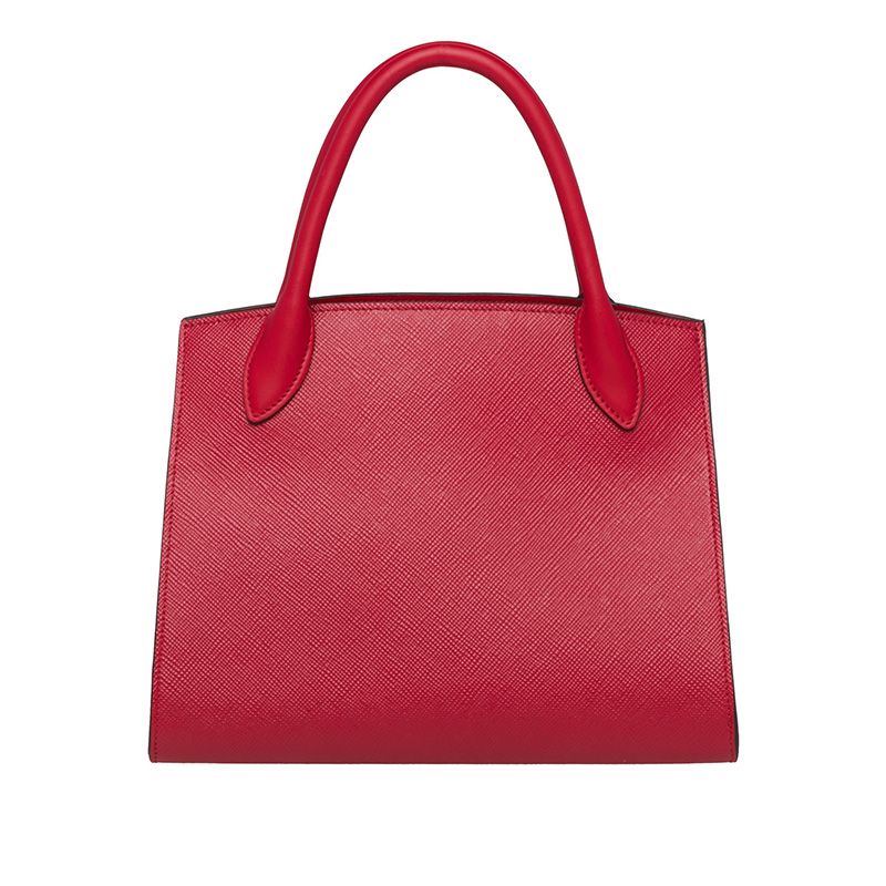 Prada 1BA156 Saffiano Leather Monochrome Bag In Red