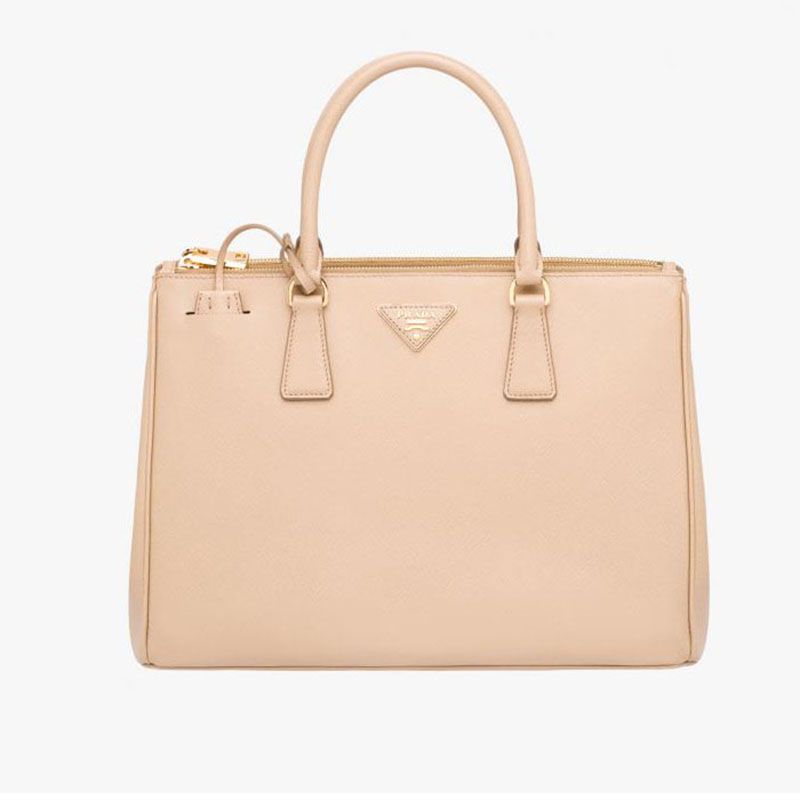 Prada 1BA274 Saffiano Leather Galleria Bag In Apricot