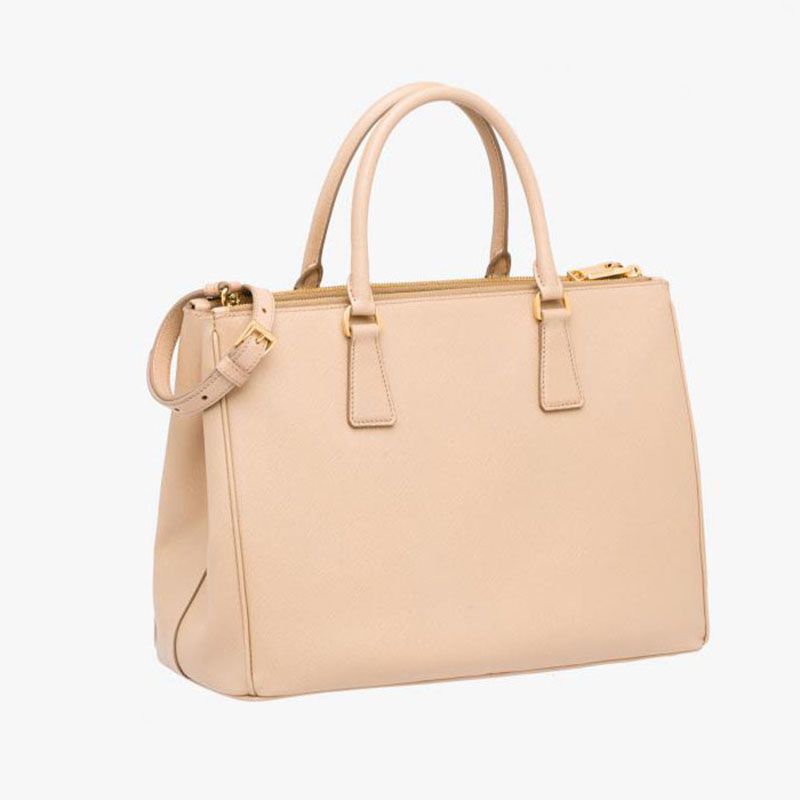 Prada 1BA274 Saffiano Leather Galleria Bag In Apricot