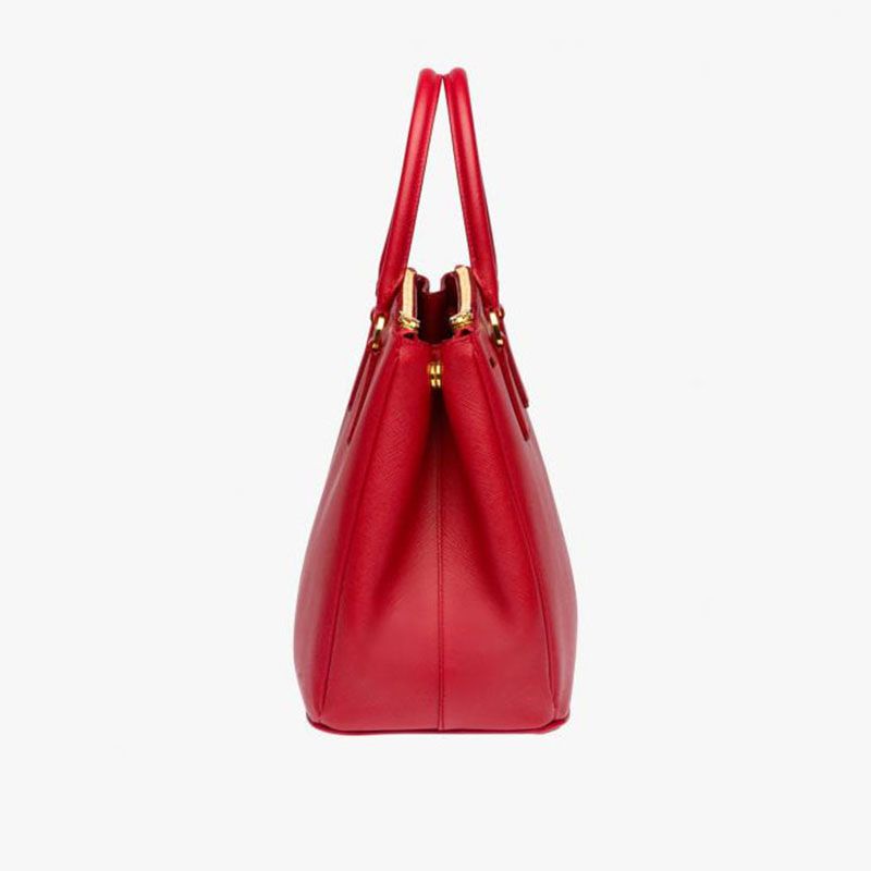 Prada 1BA274 Saffiano Leather Galleria Bag In Red