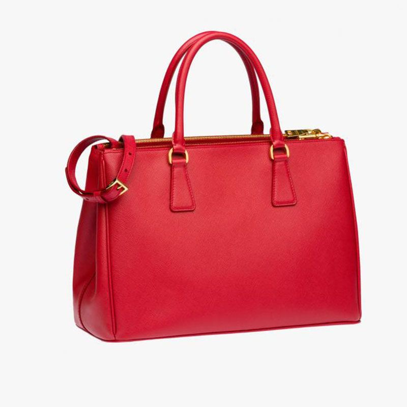 Prada 1BA274 Saffiano Leather Galleria Bag In Red