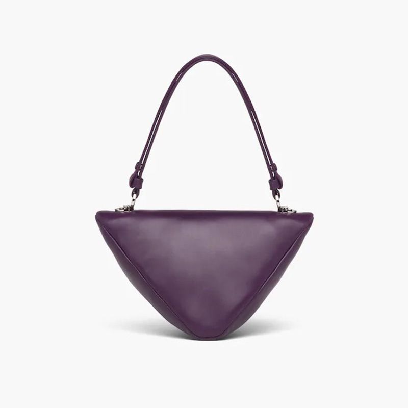 Prada 1BA315 Padded Nappa Leather Handbag In Purple