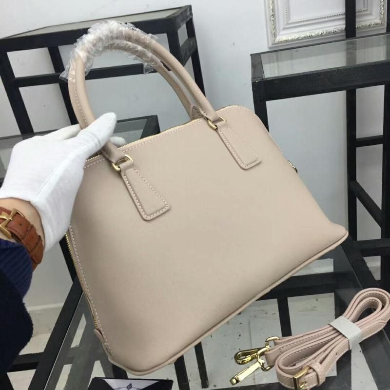 Prada 1BA837 Saffiano Leather Promenade Bag In Apricot