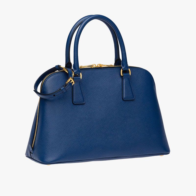 Prada 1BA837 Saffiano Leather Promenade Bag In Blue