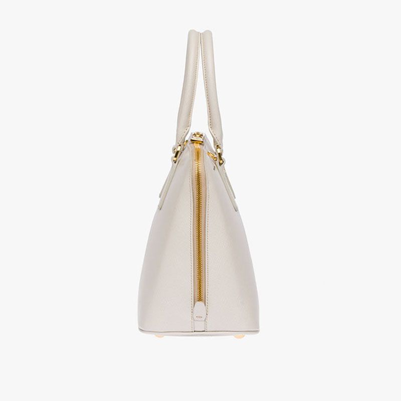 Prada 1BA837 Saffiano Leather Promenade Bag In White