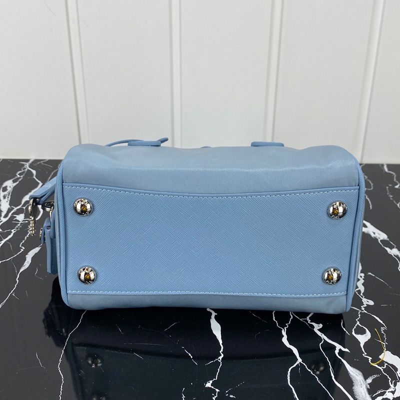 Prada 1BA846 Saffiano Leather Tote In Blue