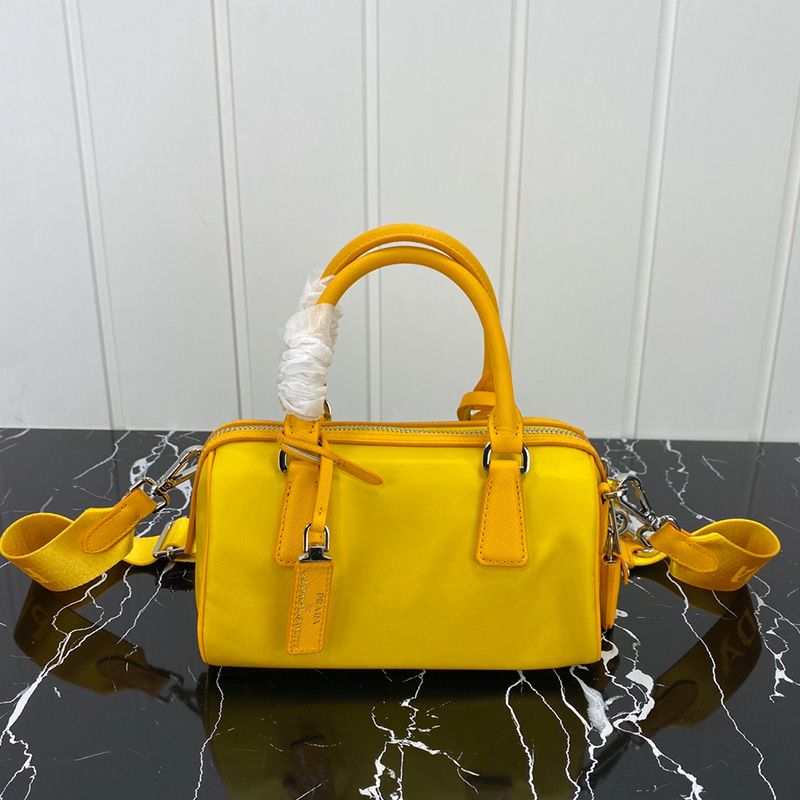 Prada 1BA846 Saffiano Leather Tote In Yellow