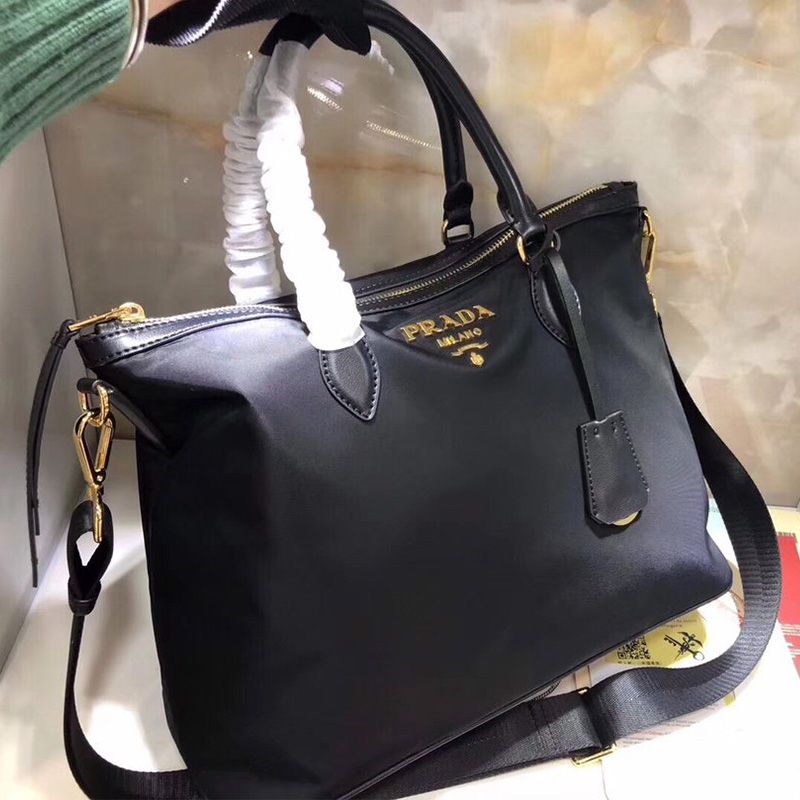 Prada 1BC060 Tessuto Nylon Tote In Black