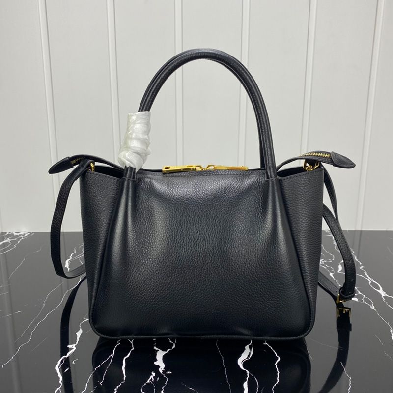 Prada 1BC145 Leather Handbag In Black