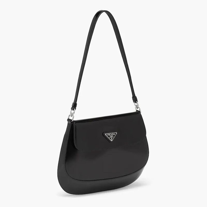 Prada 1BD311 Full Leather Cleo Bag In Black