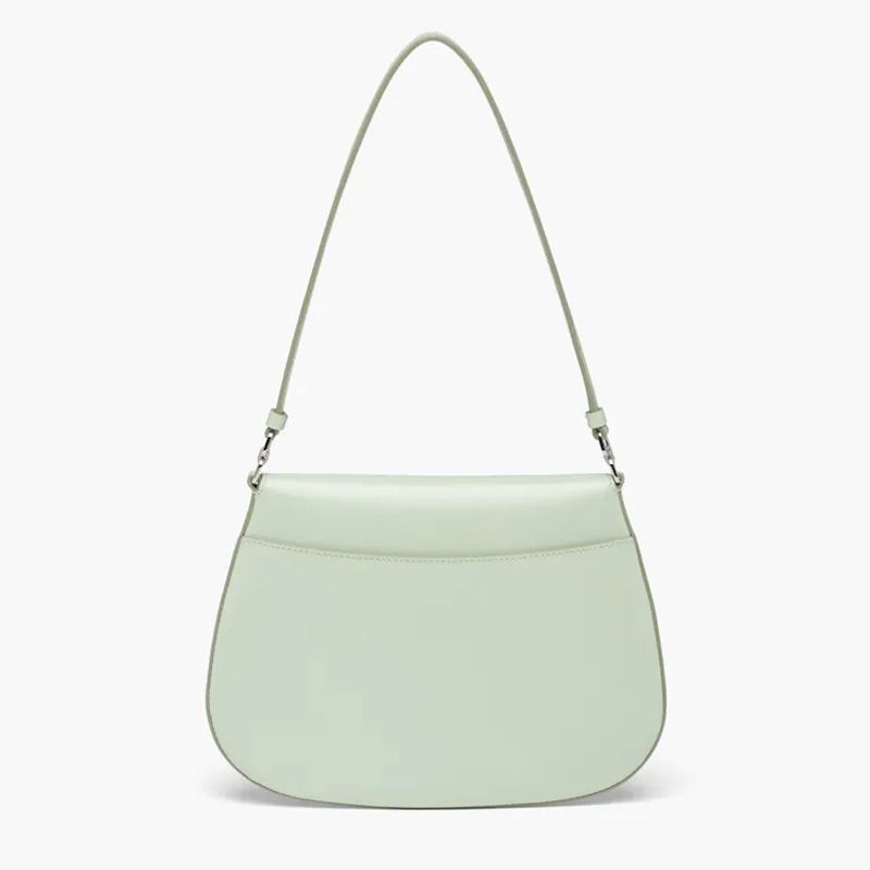 Prada 1BD311 Full Leather Cleo Bag In Light Green