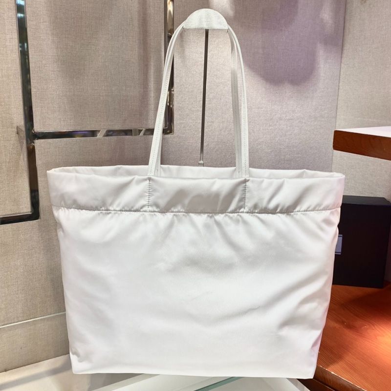 Prada 1BG107 Re-Nylon Tote In Beige