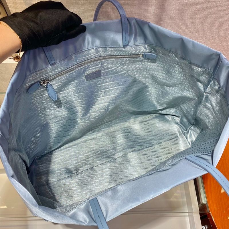 Prada 1BG107 Re-Nylon Tote In Blue