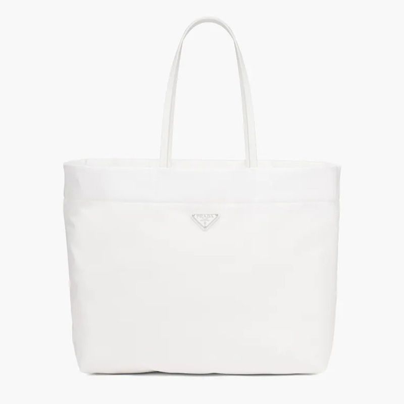 Prada 1BG107 Re-Nylon Tote In White