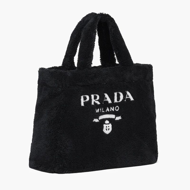 Prada 1BG130 Terry Tote In Black