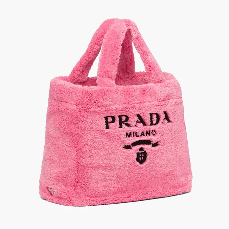 Prada 1BG130 Terry Tote In Pink