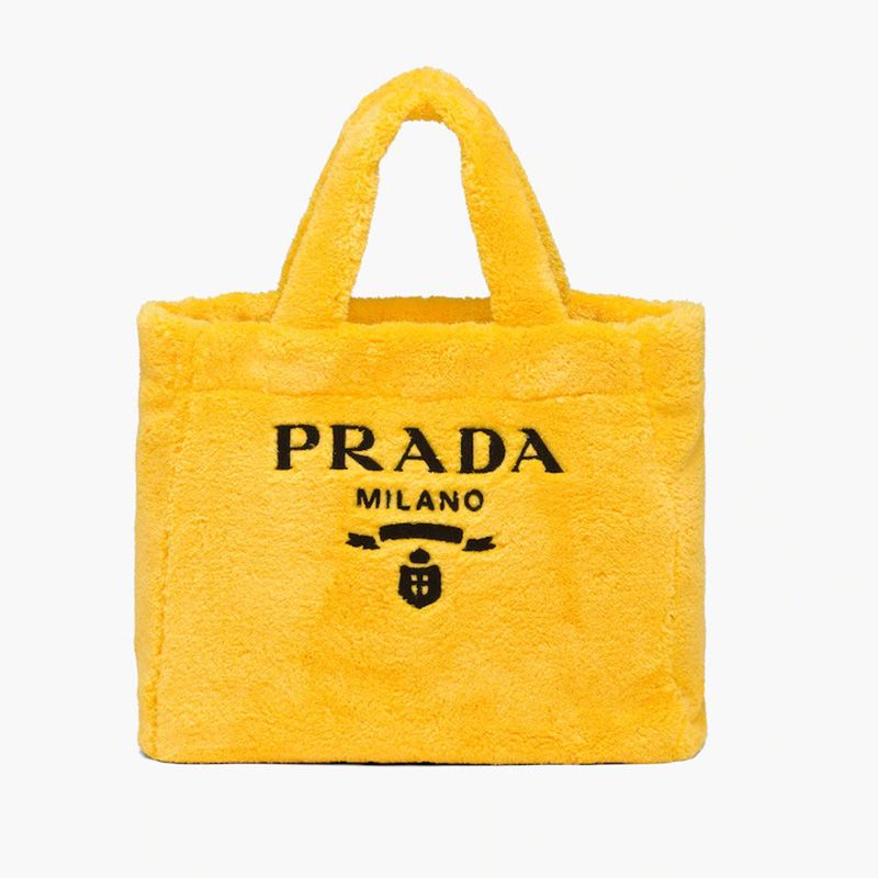 Prada 1BG130 Terry Tote In Yellow