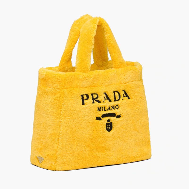 Prada 1BG130 Terry Tote In Yellow