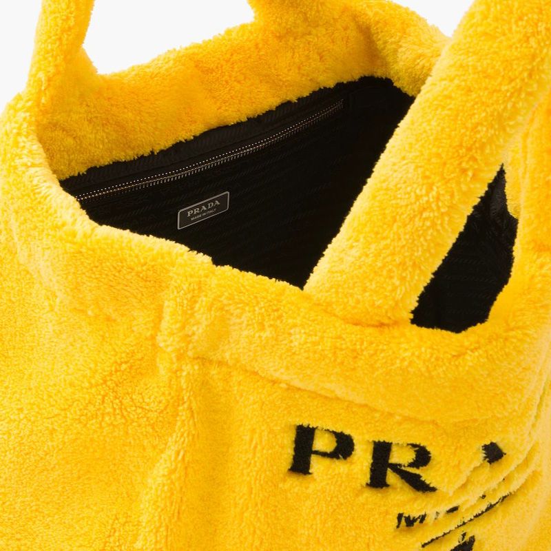 Prada 1BG130 Terry Tote In Yellow