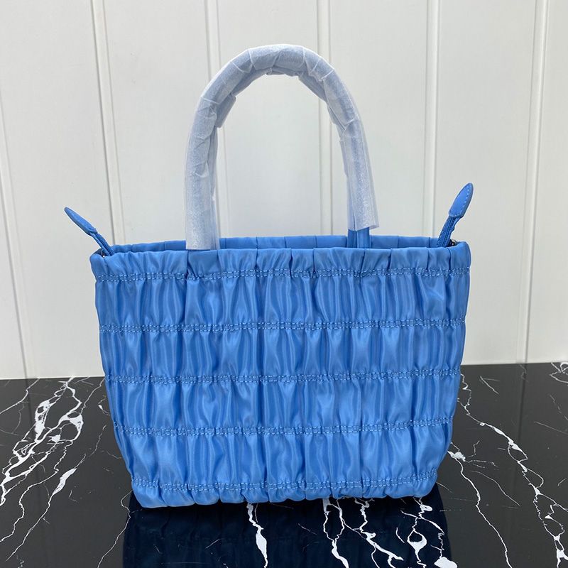 Prada 1BG321 Nylon Shoulder Bag In Blue