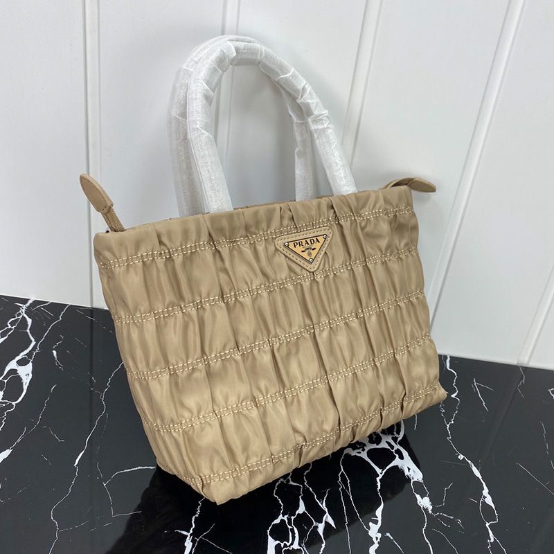 Prada 1BG321 Nylon Shoulder Bag In Khaki