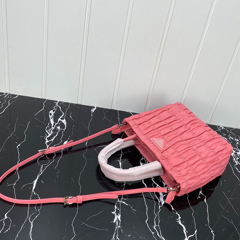 Prada 1BG321 Nylon Shoulder Bag In Pink