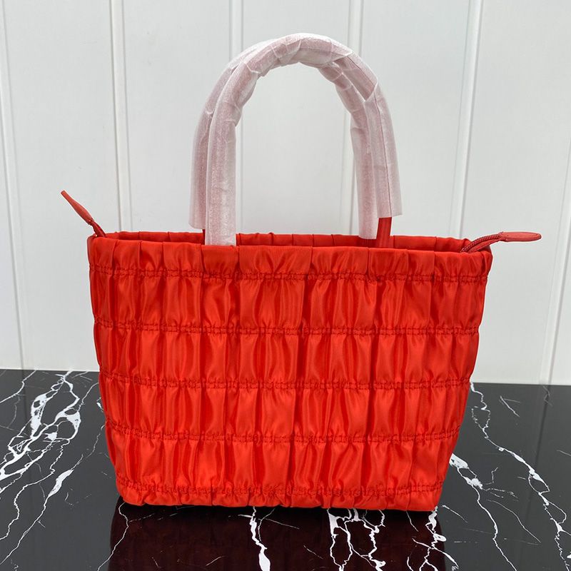 Prada 1BG321 Nylon Shoulder Bag In Red