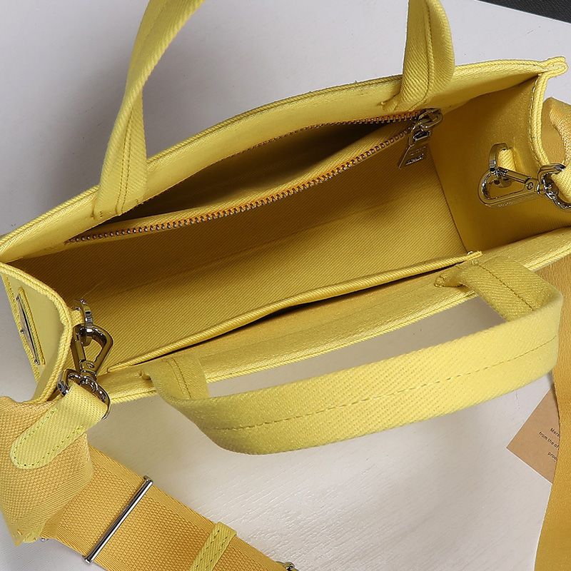 Prada 1BG382 Large Drill Tote In Yellow