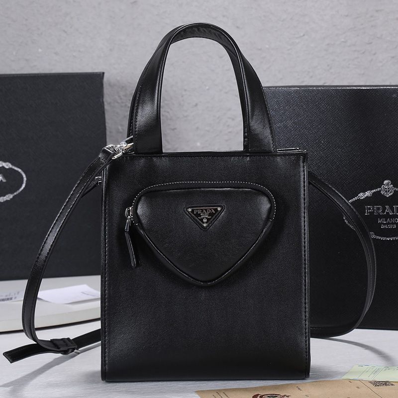 Prada 1BG418 Nappa Leather Tote In Black