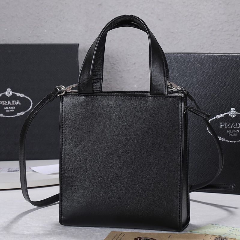 Prada 1BG418 Nappa Leather Tote In Black