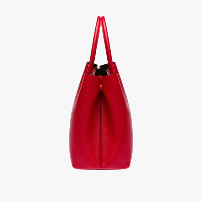 Prada 1BG756 Saffiano Leather Double Bag In Red