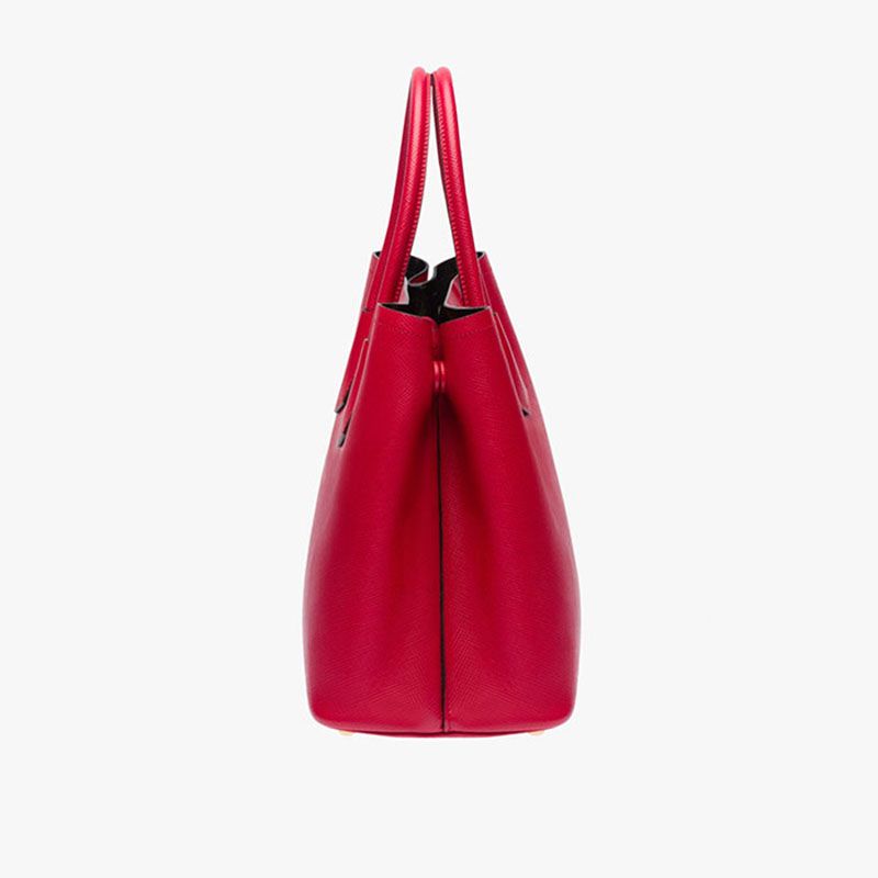 Prada 1BG775 Saffiano Leather Double Bag In Red