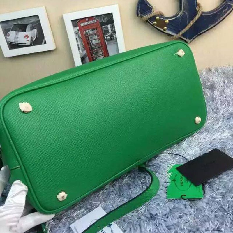 Prada 1BG820 Saffiano Leather Double Bag In Green