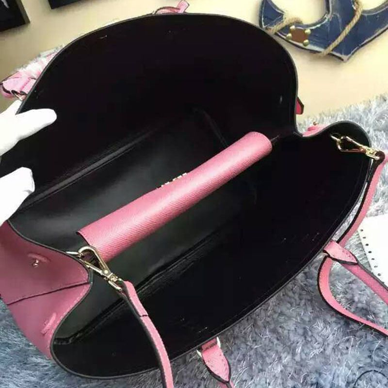 Prada 1BG820 Saffiano Leather Double Bag In Pink