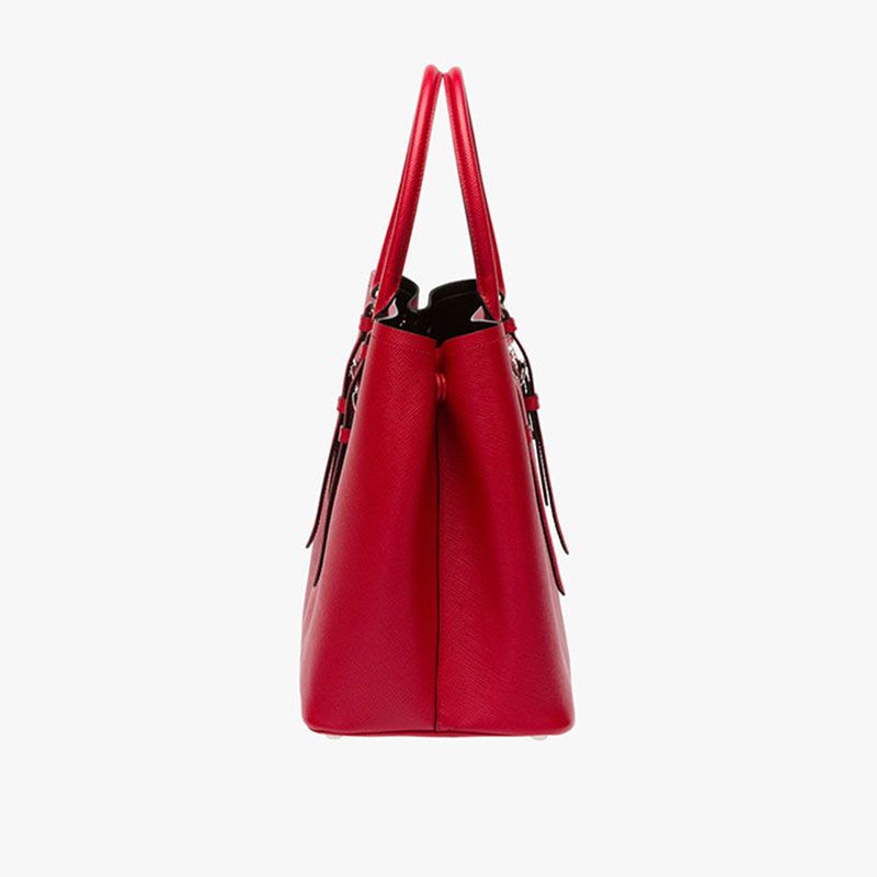 Prada 1BG820 Saffiano Leather Double Bag In Red