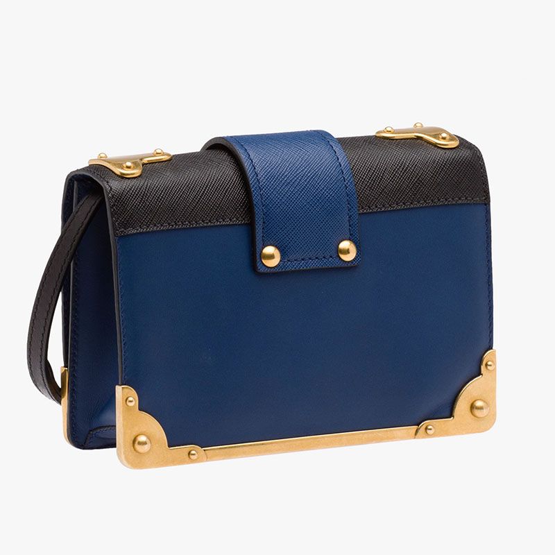 Prada 1BH018 Astrology Embellished Cahier Bag In Blue