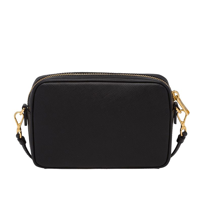 Prada 1BH036 Saffiano Leather Shoulder Bag In Black