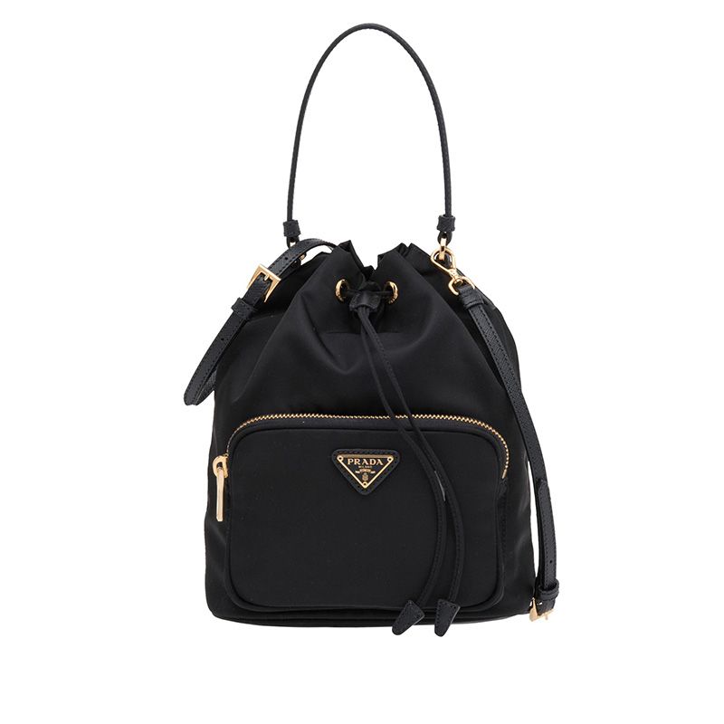 Prada 1BH038 Nylon Bucket Bag In Black