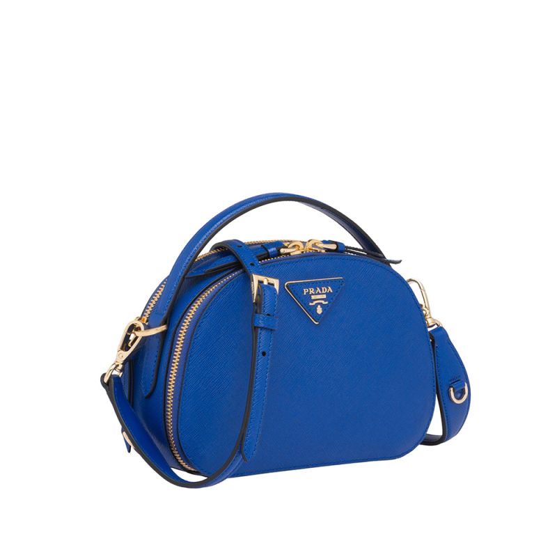 Prada 1BH123 Saffiano Leather Odette Bag In Blue