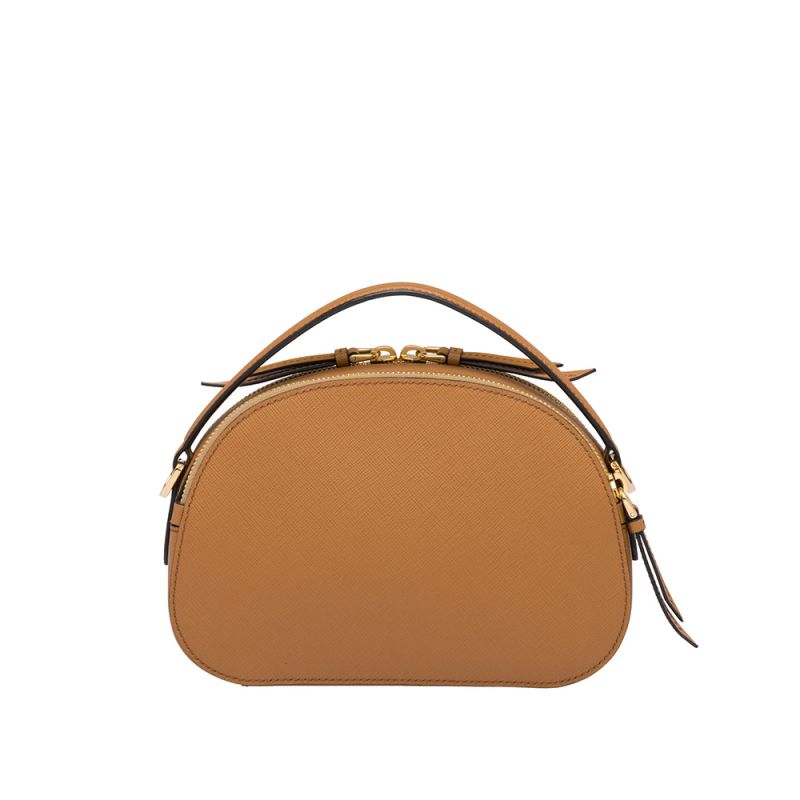 Prada 1BH123 Saffiano Leather Odette Bag In Brown