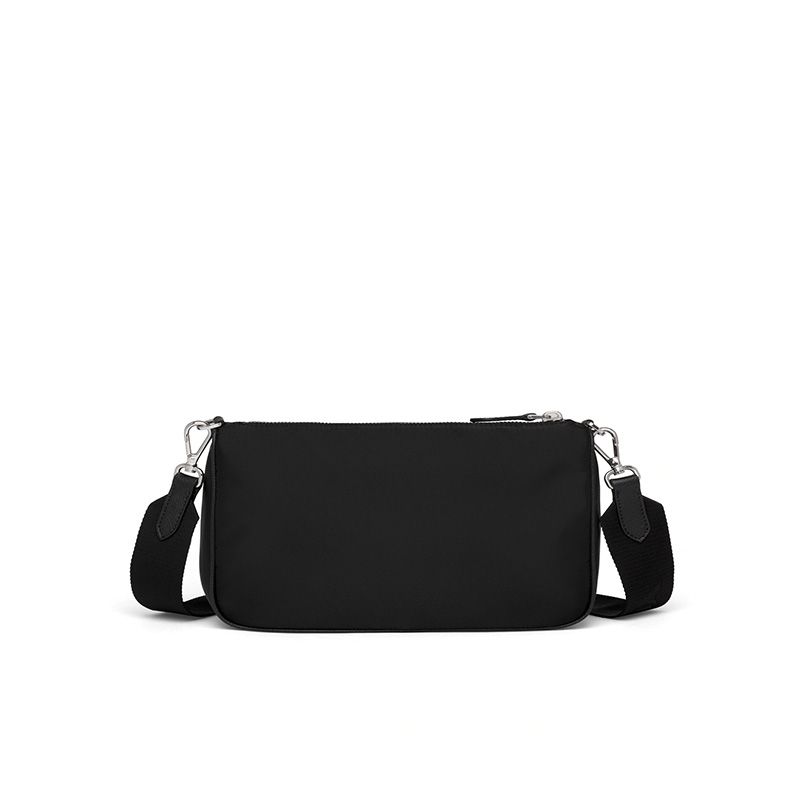 Prada 1BH168 Nylon Shoulder Bag In Black